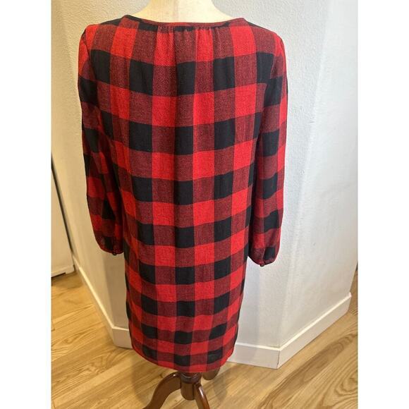 Madewell Black and Red Checkered Dress, Women’s Small - Picture 6 of 9